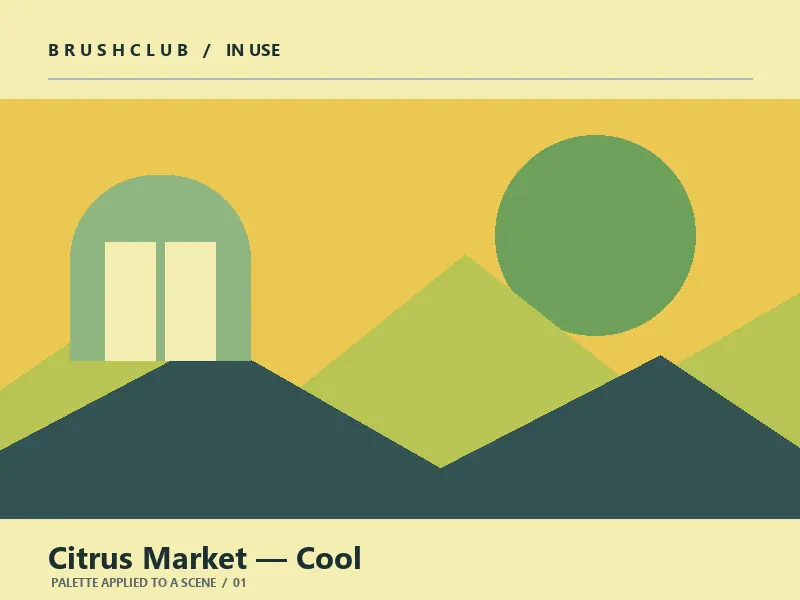 Citrus Market — Cool palette in use
