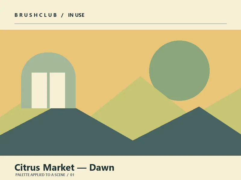 Citrus Market — Dawn color palette usage example 1