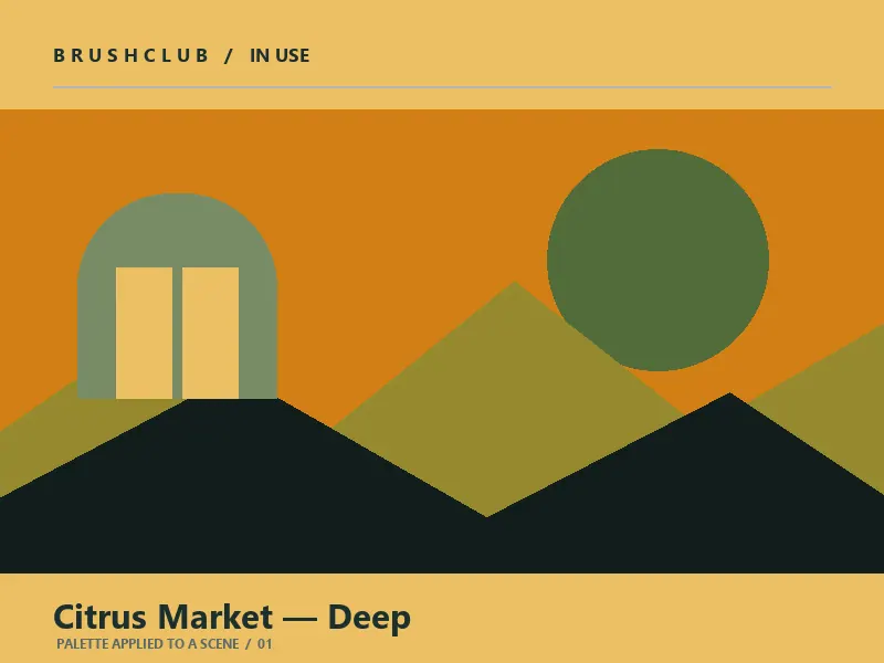 Citrus Market — Deep palette in use