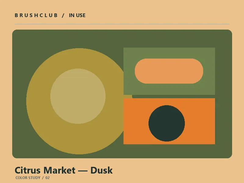 Citrus Market — Dusk color palette usage example 2