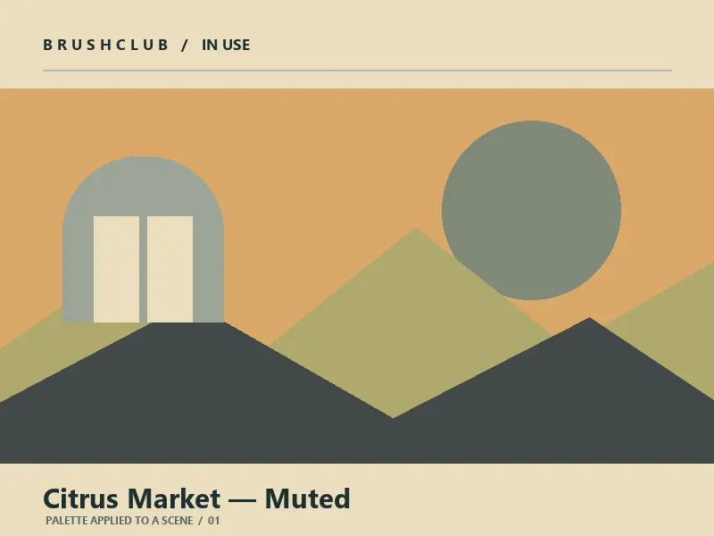 Citrus Market — Muted palette in use