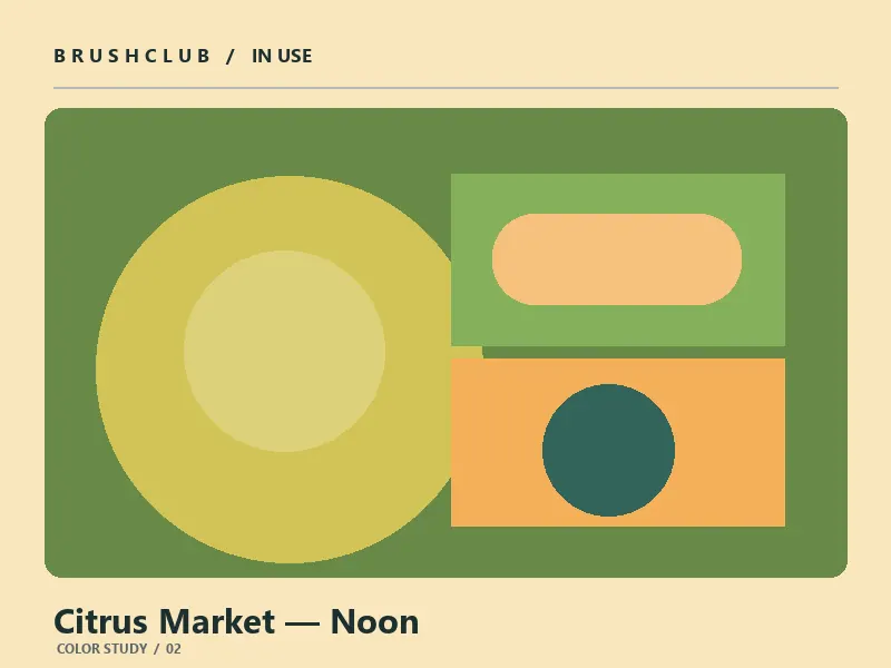 Citrus Market — Noon color palette usage example 2