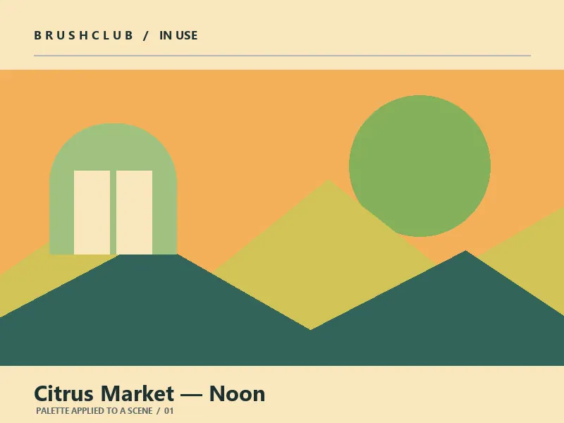 Citrus Market — Noon color palette usage example 1