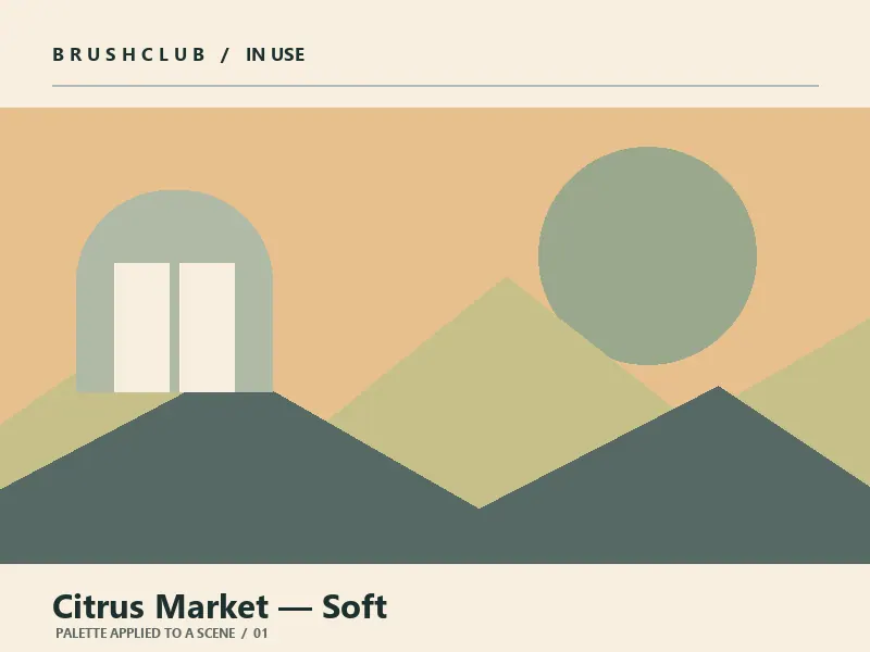 Citrus Market — Soft color palette usage example 1