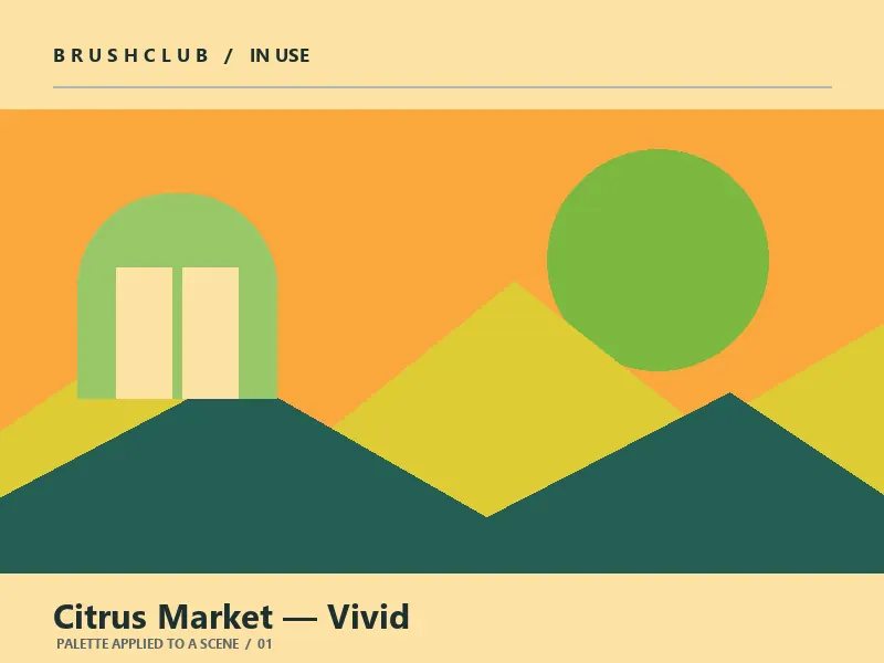 Citrus Market — Vivid color palette usage example 1