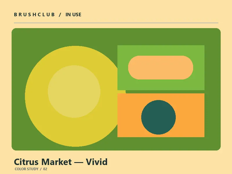 Citrus Market — Vivid color palette usage example 2