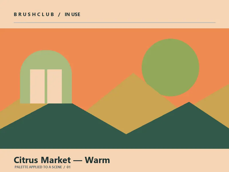 Citrus Market — Warm palette in use