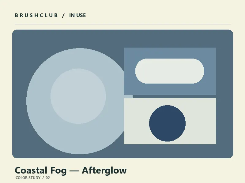Coastal Fog — Afterglow color palette usage example 2