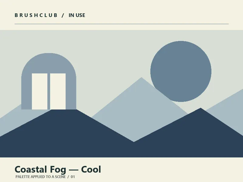 Coastal Fog — Cool palette in use