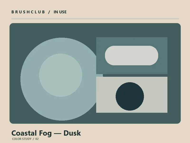 Coastal Fog — Dusk color palette usage example 2