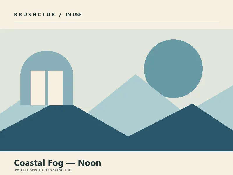 Coastal Fog — Noon color palette usage example 1