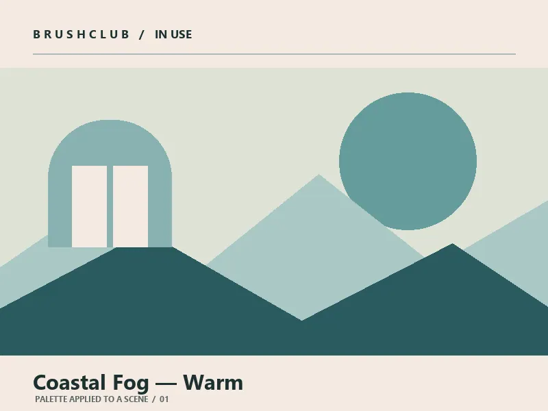 Coastal Fog — Warm palette in use