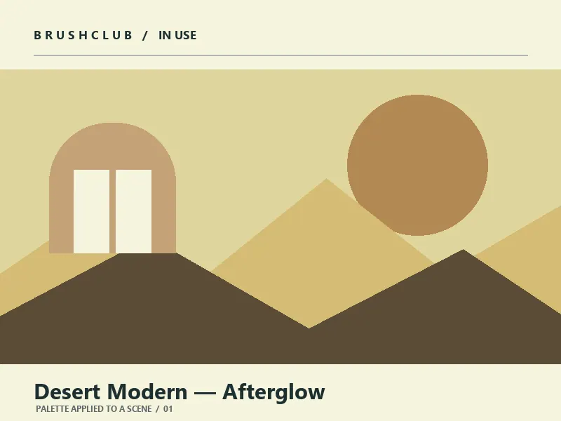 Desert Modern — Afterglow palette in use