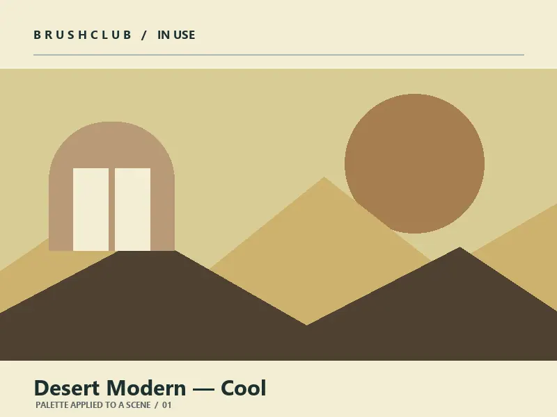 Desert Modern — Cool palette in use