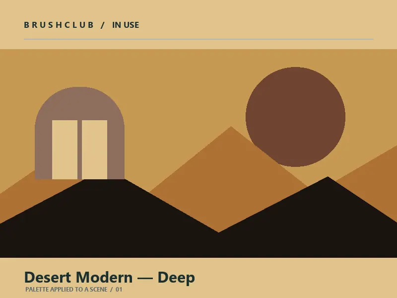 Desert Modern — Deep palette in use