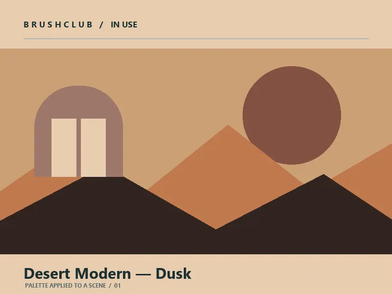 Desert Modern — Dusk palette in use