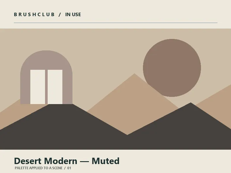 Desert Modern — Muted palette in use