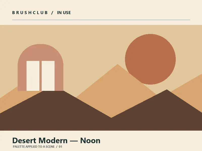 Desert Modern — Noon color palette usage example 1