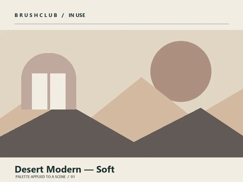 Desert Modern — Soft palette in use