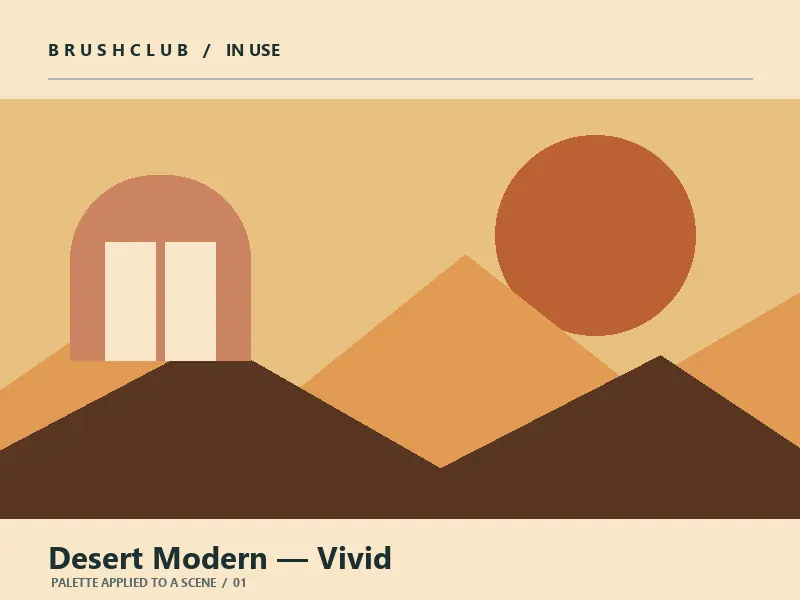 Desert Modern — Vivid color palette usage example 1