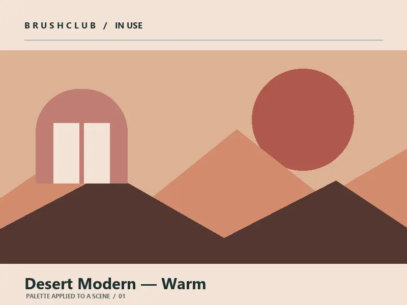 Desert Modern — Warm palette in use