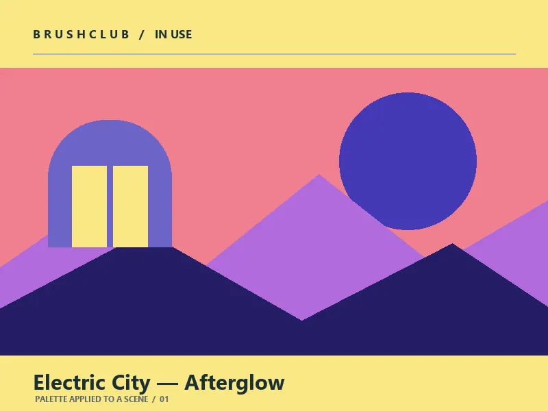 Electric City — Afterglow color palette usage example 1