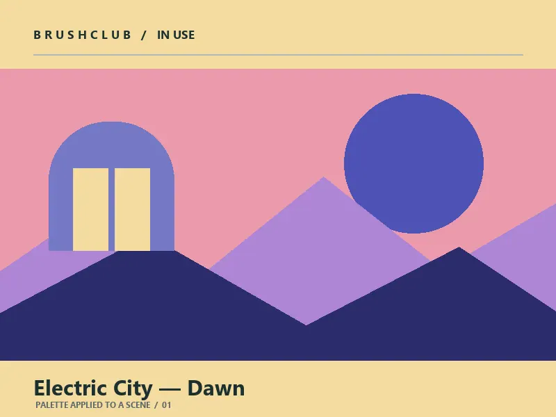 Electric City — Dawn color palette usage example 1