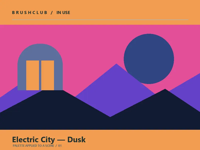 Electric City — Dusk color palette usage example 1