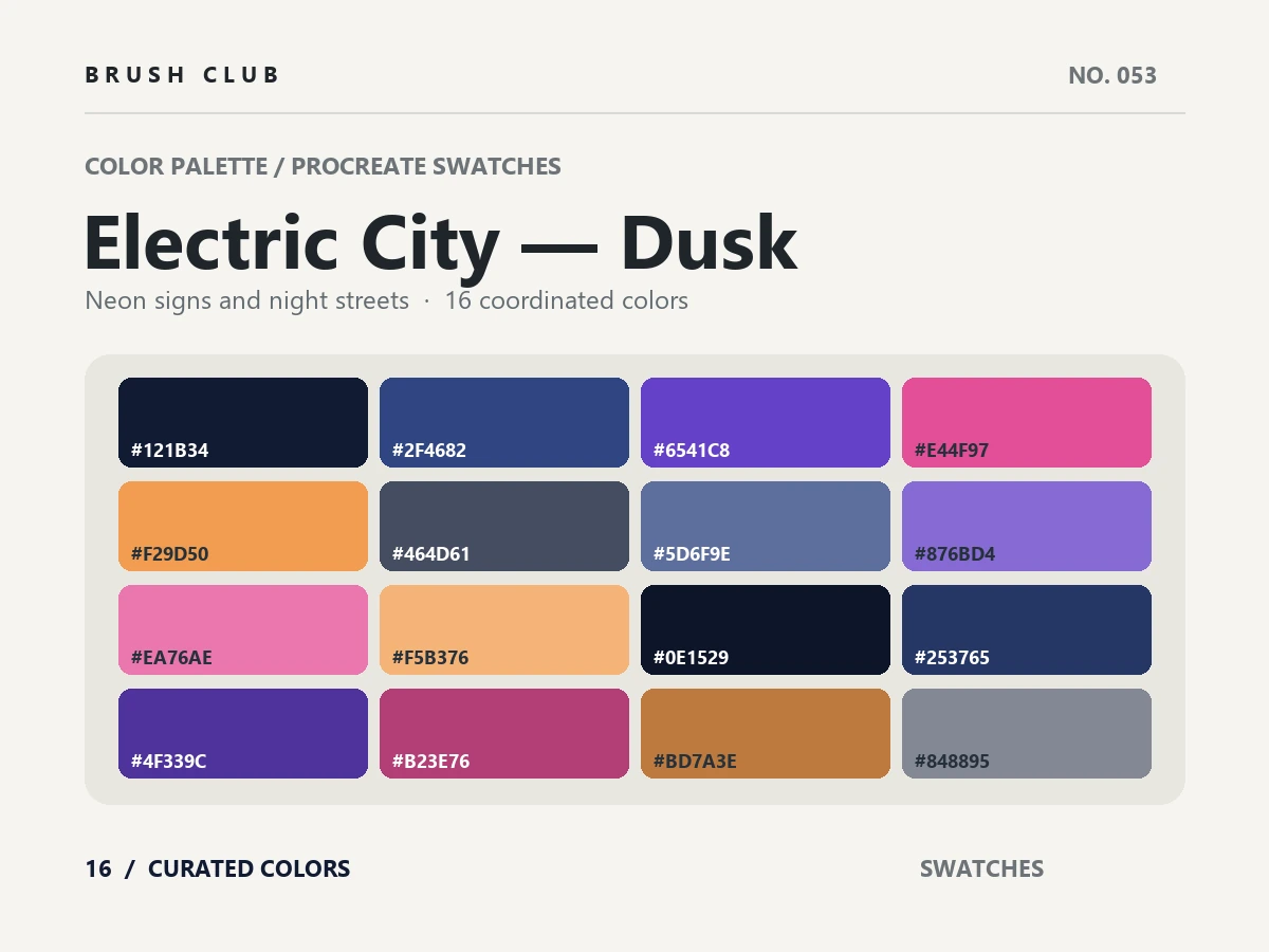 Electric City — Dusk palette preview