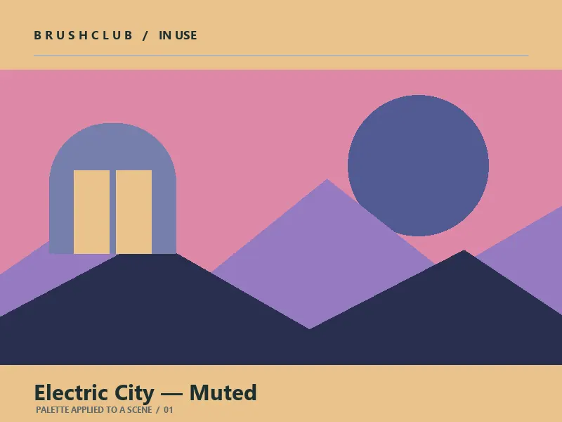 Electric City — Muted palette in use