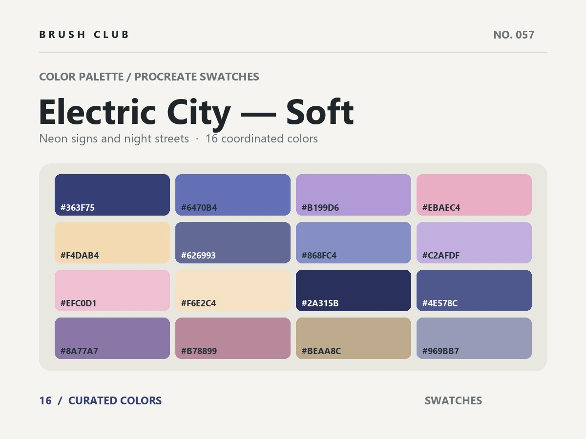 Electric City — Soft palette preview