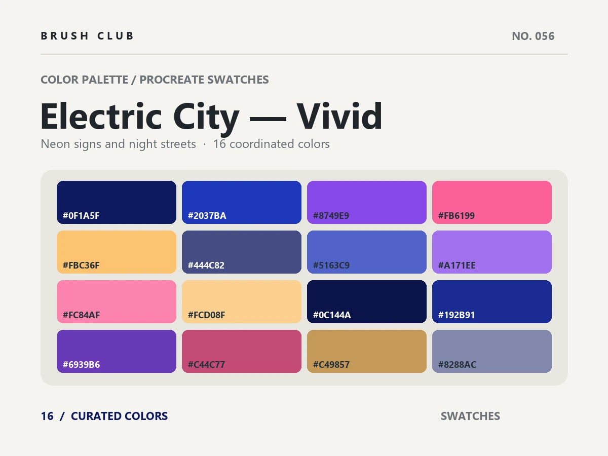 Electric City — Vivid palette preview