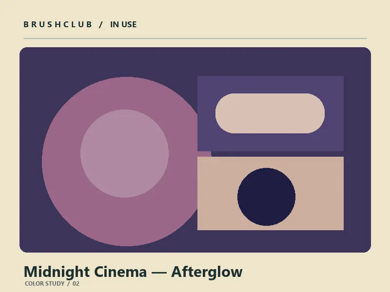 Midnight Cinema — Afterglow color palette usage example 2