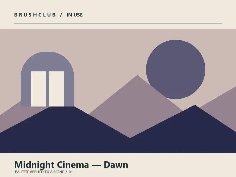 Midnight Cinema — Dawn palette in use