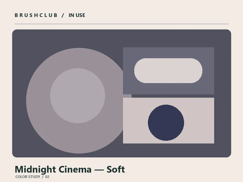 Midnight Cinema — Soft color palette usage example 2