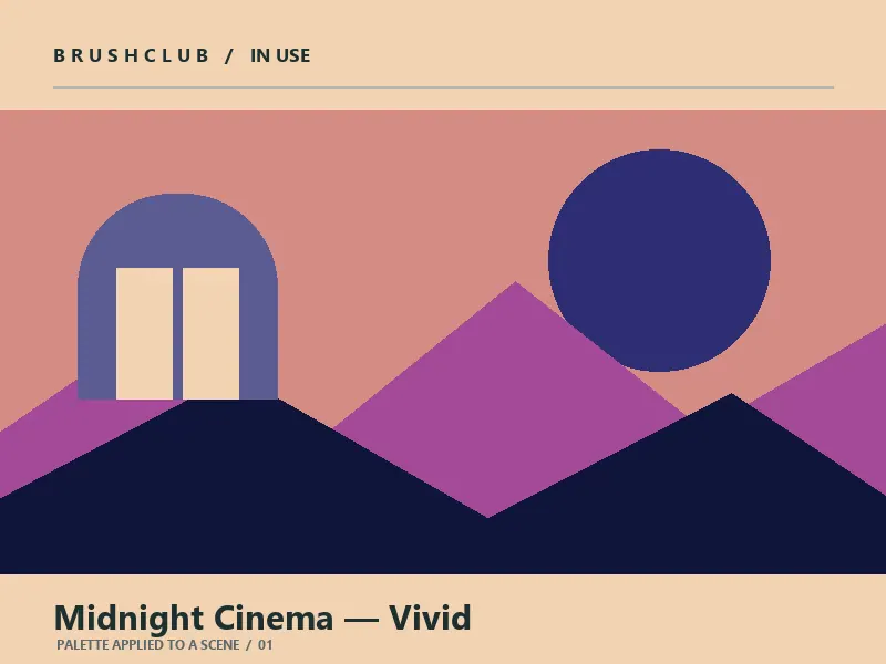 Midnight Cinema — Vivid palette in use