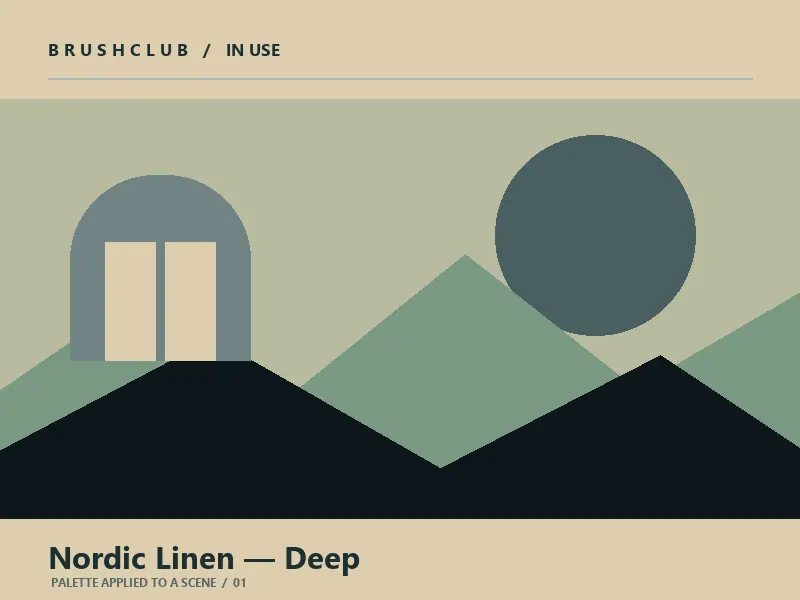 Nordic Linen — Deep palette in use