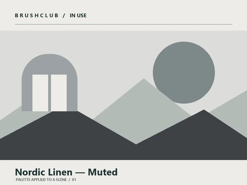 Nordic Linen — Muted palette in use