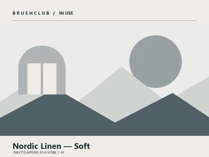 Nordic Linen — Soft palette in use