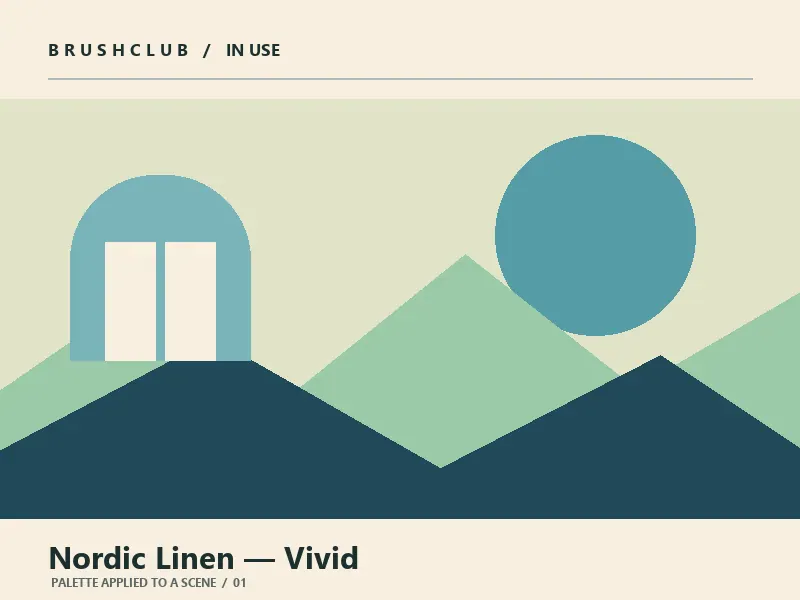 Nordic Linen — Vivid palette in use