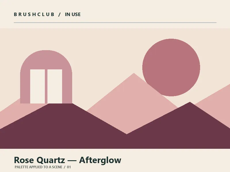 Rose Quartz — Afterglow palette in use