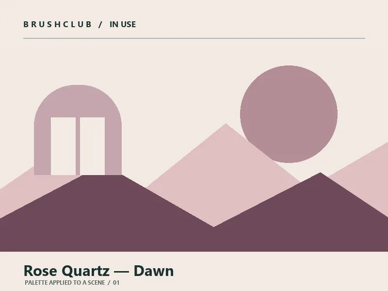 Rose Quartz — Dawn palette in use