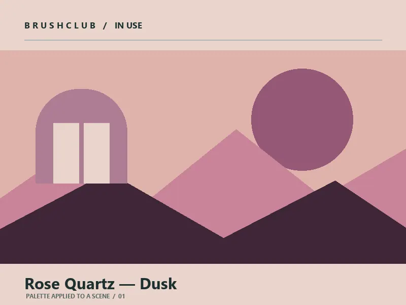 Rose Quartz — Dusk palette in use