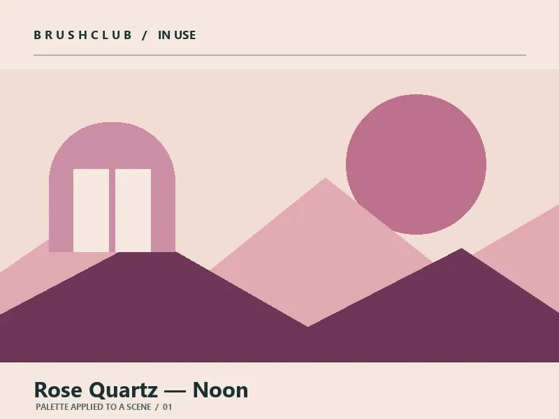 Rose Quartz — Noon color palette usage example 1