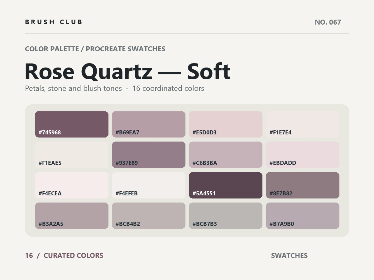 Rose Quartz — Soft palette preview