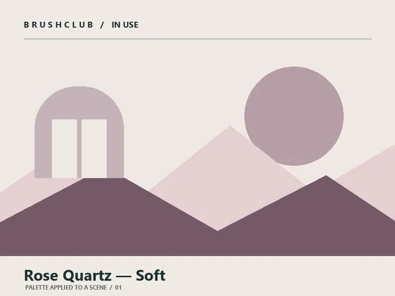 Rose Quartz — Soft color palette usage example 1