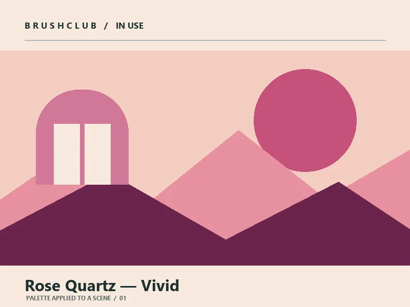 Rose Quartz — Vivid palette in use