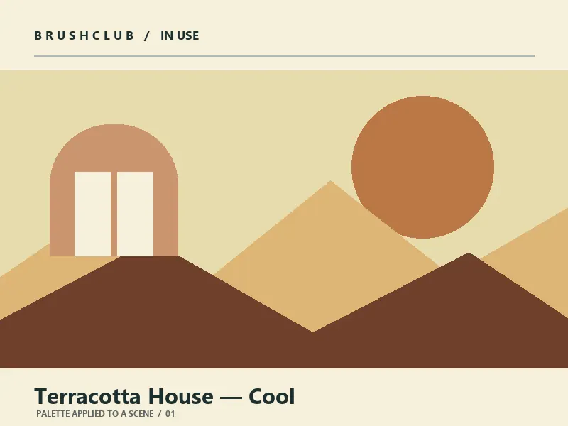 Terracotta House — Cool palette in use