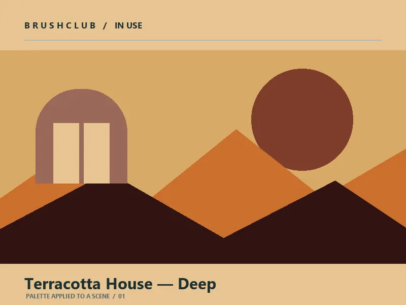 Terracotta House — Deep palette in use